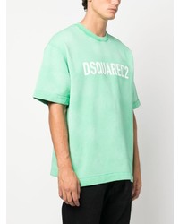 T-shirt à col rond vert menthe DSQUARED2