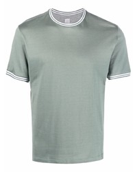 T-shirt à col rond vert menthe Eleventy