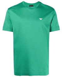 T-shirt à col rond vert menthe Emporio Armani