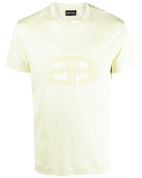 T-shirt à col rond vert menthe Emporio Armani