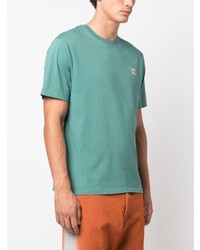 T-shirt à col rond vert menthe MAISON KITSUNÉ