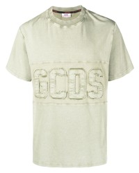 T-shirt à col rond vert menthe Gcds