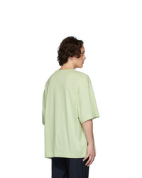 T-shirt à col rond vert menthe Dries Van Noten