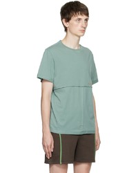 T-shirt à col rond vert menthe Eckhaus Latta