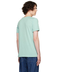 T-shirt à col rond vert menthe A.P.C.