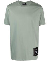 T-shirt à col rond vert menthe Karl Lagerfeld