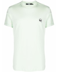 T-shirt à col rond vert menthe Karl Lagerfeld