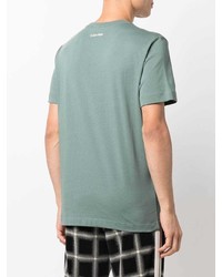 T-shirt à col rond vert menthe Calvin Klein