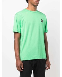 T-shirt à col rond vert menthe Stone Island