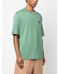 T-shirt à col rond vert menthe Lacoste