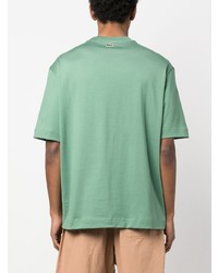 T-shirt à col rond vert menthe Lacoste