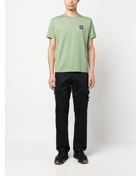 T-shirt à col rond vert menthe Stone Island