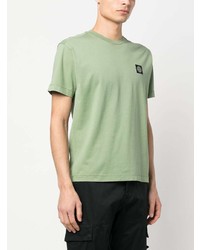 T-shirt à col rond vert menthe Stone Island