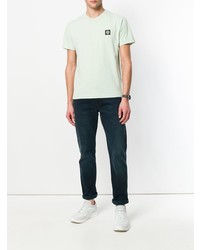 T-shirt à col rond vert menthe Stone Island