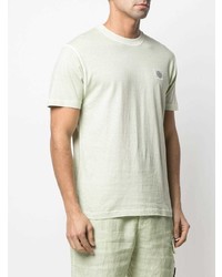 T-shirt à col rond vert menthe Stone Island