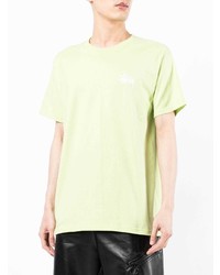 T-shirt à col rond vert menthe Stussy