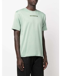 T-shirt à col rond vert menthe Stone Island