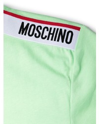 T-shirt à col rond vert menthe Moschino