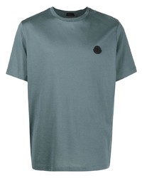 T-shirt à col rond vert menthe Moncler