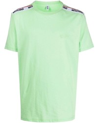 T-shirt à col rond vert menthe Moschino