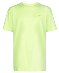 T-shirt à col rond vert menthe Off-White