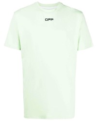 T-shirt à col rond vert menthe Off-White