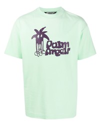 T-shirt à col rond vert menthe Palm Angels