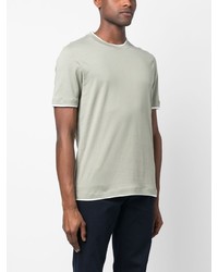 T-shirt à col rond vert menthe Brunello Cucinelli
