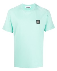 T-shirt à col rond vert menthe Stone Island