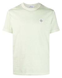 T-shirt à col rond vert menthe Stone Island