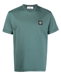 T-shirt à col rond vert menthe Stone Island