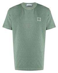 T-shirt à col rond vert menthe Stone Island