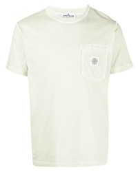 T-shirt à col rond vert menthe Stone Island