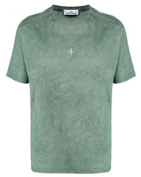 T-shirt à col rond vert menthe Stone Island