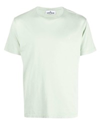 T-shirt à col rond vert menthe Stone Island