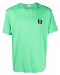 T-shirt à col rond vert menthe Stone Island