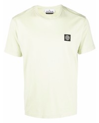 T-shirt à col rond vert menthe Stone Island