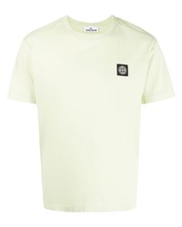 T-shirt à col rond vert menthe Stone Island