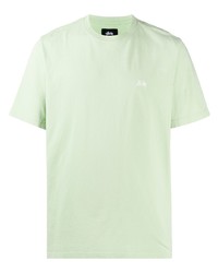 T-shirt à col rond vert menthe Stussy