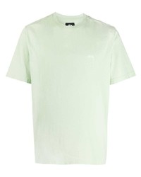 T-shirt à col rond vert menthe Stussy