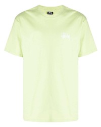 T-shirt à col rond vert menthe Stussy