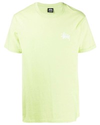 T-shirt à col rond vert menthe Stussy