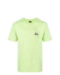 T-shirt à col rond vert menthe Stussy