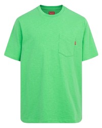 T-shirt à col rond vert menthe Supreme