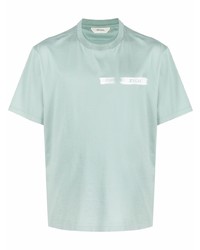 T-shirt à col rond vert menthe Zegna