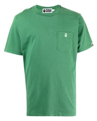 T-shirt à col rond vert A Bathing Ape