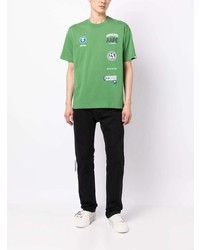 T-shirt à col rond vert AAPE BY A BATHING APE