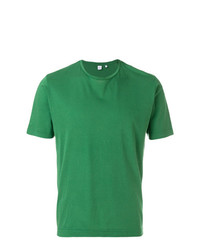 T-shirt à col rond vert Aspesi