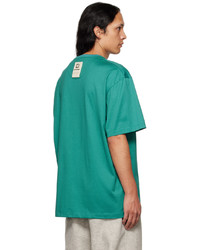 T-shirt à col rond vert Wooyoungmi