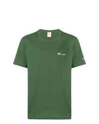 T-shirt à col rond vert Champion